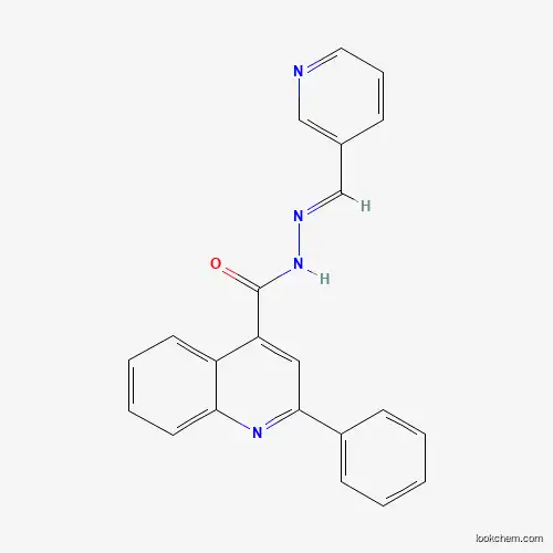 Molecular Structure of 314076-70-5 (2-phenyl-N-[(E)-pyridin-3-ylmethylideneamino]quinoline-4-carboxamide)