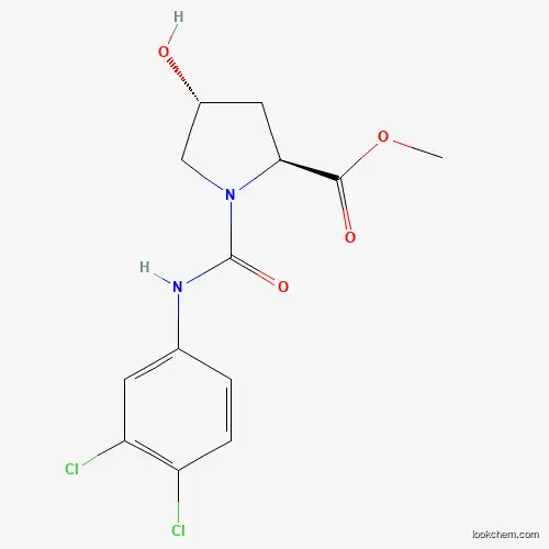Molecular Structure of 318247-31-3 ((4R)-1-[[(3,4-Dichlorophenyl)amino]carbonyl]-4-hydroxy-L-proline methyl ester)