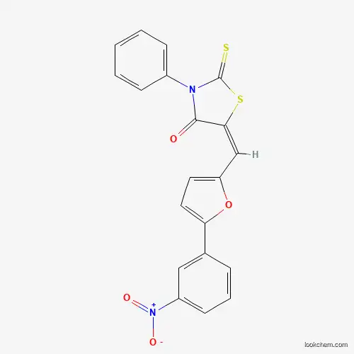 Molecular Structure of 327038-04-0 (5-[5-(3-Nitro-phenyl)-furan-2-ylmethylene]-3-phenyl-2-thioxo-thiazolidin-4-one)