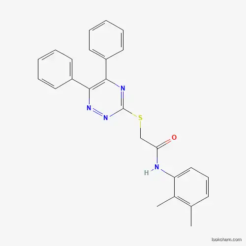 Molecular Structure of 332393-90-5 (N-(2,3-dimethylphenyl)-2-[(5,6-diphenyl-1,2,4-triazin-3-yl)sulfanyl]acetamide)