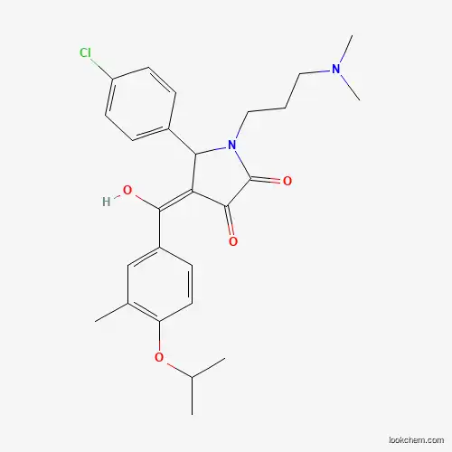 (4E)-5-(4-chlorophenyl)-1-[3-(dimethylamino)propyl]-4-{hydroxy[3-methyl-4-(propan-2-yloxy)phenyl]methylidene}pyrrolidine-2,3-dione