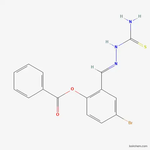 Molecular Structure of 494758-26-8 (2-(2-(Aminocarbothioyl)carbohydrazonoyl)-4-bromophenyl benzoate)