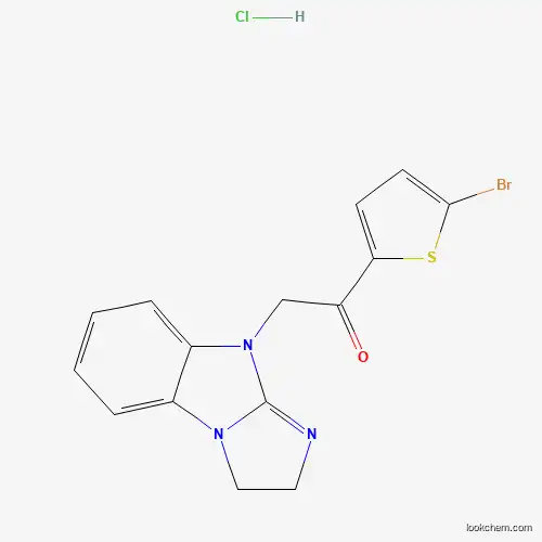 1-(5-Bromothiophen-2-yl)-2-(1,2-dihydroimidazo[1,2-a]benzimidazol-4-yl)ethanone;hydrochloride