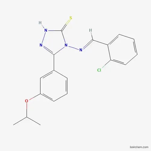 Molecular Structure of 585564-01-8 (4-((2-Chlorobenzylidene)amino)-5-(3-isopropoxyphenyl)-4H-1,2,4-triazole-3-thiol)