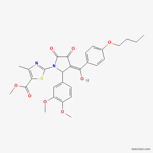 Methyl 2-(3-(4-butoxybenzoyl)-2-(3,4-dimethoxyphenyl)-4-hydroxy-5-oxo-2,5-dihydro-1H-pyrrol-1-yl)-4-methylthiazole-5-carboxylate