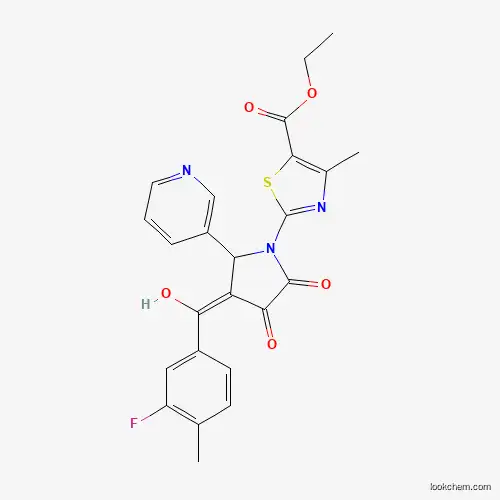 Ethyl 2-(3-(3-fluoro-4-methylbenzoyl)-4-hydroxy-5-oxo-2-(pyridin-3-yl)-2,5-dihydro-1H-pyrrol-1-yl)-4-methylthiazole-5-carboxylate