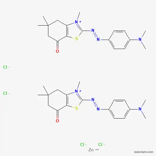 Benzothiazolium, 2-((4-(dimethylamino)phenyl)azo)-4,5,6,7-tetrahydro-3,5,5-trimethyl-7-oxo-, (T-4)-tetrachlorozincate(2-) (2:1)