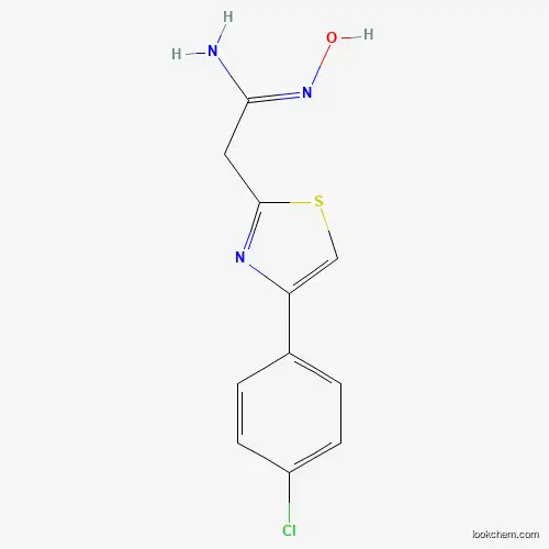 Molecular Structure of 656223-02-8 (2-(4-(4-Chlorophenyl)thiazol-2-yl)-N'-hydroxyacetimidamide)