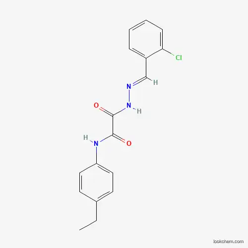 Molecular Structure of 765303-45-5 (2-(2-(2-Chlorobenzylidene)hydrazino)-N-(4-ethylphenyl)-2-oxoacetamide)