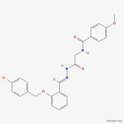 Molecular Structure of 765303-57-9 (N-(2-(2-(2-((4-BR-Benzyl)oxy)benzylidene)hydrazino)-2-oxoethyl)-4-meo-benzamide)