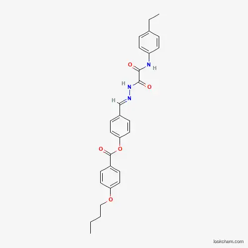 Molecular Structure of 765303-58-0 (4-(2-((4-Ethylanilino)(oxo)acetyl)carbohydrazonoyl)phenyl 4-butoxybenzoate)