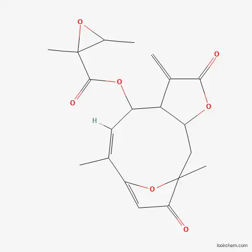 Molecular Structure of 79307-07-6 ([(9Z)-1,10-dimethyl-6-methylidene-5,13-dioxo-4,14-dioxatricyclo[9.2.1.03,7]tetradeca-9,11-dien-8-yl] 2,3-dimethyloxirane-2-carboxylate)