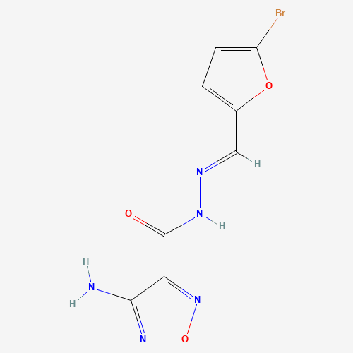 Molecular Structure of 799821-23-1 (4-amino-N-[(E)-(5-bromofuran-2-yl)methylideneamino]-1,2,5-oxadiazole-3-carboxamide)