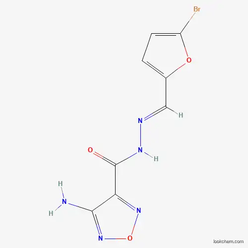Molecular Structure of 799821-23-1 (4-amino-N-[(E)-(5-bromofuran-2-yl)methylideneamino]-1,2,5-oxadiazole-3-carboxamide)
