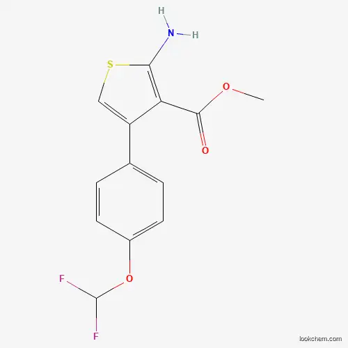 Molecular Structure of 832737-30-1 (Methyl 2-amino-4-[4-(difluoromethoxy)phenyl]thiophene-3-carboxylate)