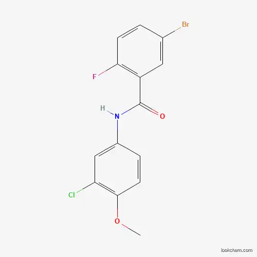 Molecular Structure of 853317-22-3 (5-bromo-N-(3-chloro-4-methoxyphenyl)-2-fluorobenzamide)