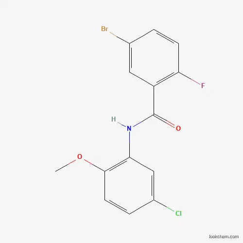 Molecular Structure of 853317-24-5 (5-bromo-N-(5-chloro-2-methoxyphenyl)-2-fluorobenzamide)