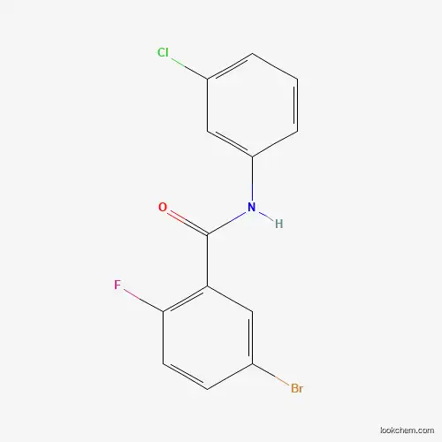 Molecular Structure of 853317-28-9 (5-bromo-N-(3-chlorophenyl)-2-fluorobenzamide)