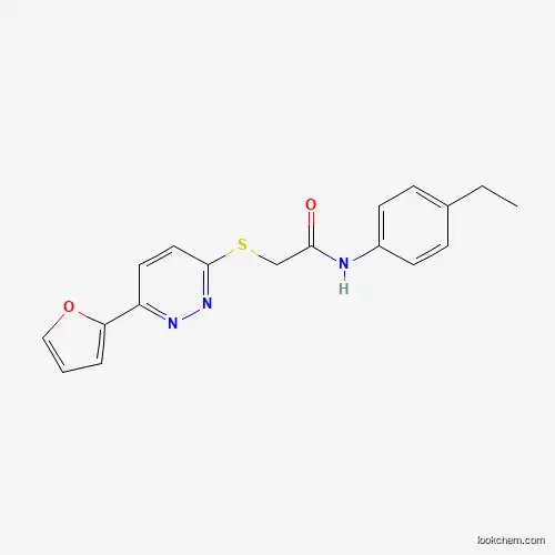 Molecular Structure of 872723-42-7 (N-(4-ethylphenyl)-2-[6-(furan-2-yl)pyridazin-3-yl]sulfanylacetamide)