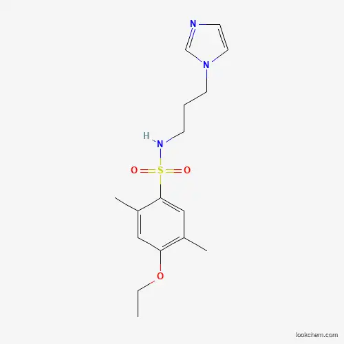 Molecular Structure of 873671-56-8 (4-ethoxy-N-[3-(1H-imidazol-1-yl)propyl]-2,5-dimethylbenzenesulfonamide)