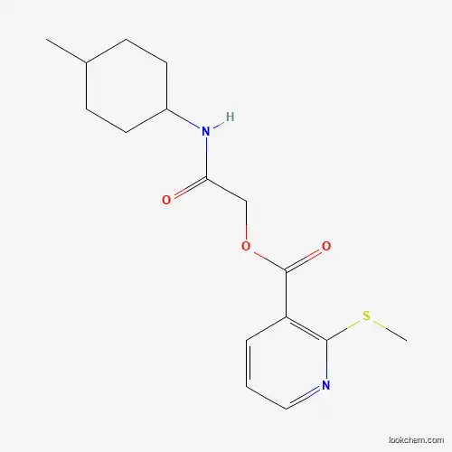 Molecular Structure of 878616-83-2 ([2-[(4-Methylcyclohexyl)amino]-2-oxoethyl] 2-methylsulfanylpyridine-3-carboxylate)