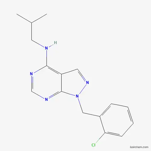 Molecular Structure of 903203-68-9 (1-(2-chlorobenzyl)-N-(2-methylpropyl)-1H-pyrazolo[3,4-d]pyrimidin-4-amine)