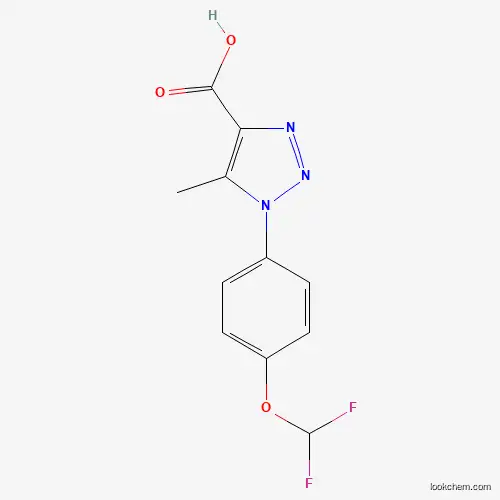 Molecular Structure of 1020253-48-8 (1-[4-(difluoromethoxy)phenyl]-5-methyl-1H-1,2,3-triazole-4-carboxylic acid)