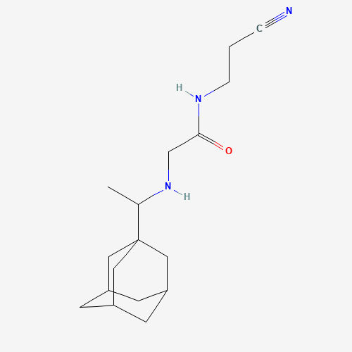 Molecular Structure of 1021114-11-3 (N-(2-Cyanoethyl)-2-[(1-tricyclo[3.3.1.13,7]dec-1-ylethyl)amino]acetamide)