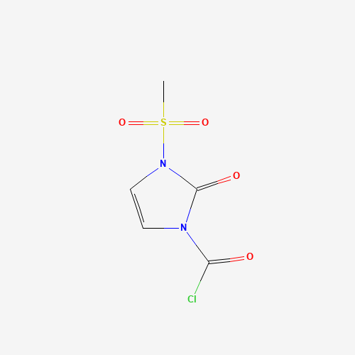 Molecular Structure of 1025875-06-2 (2,3-Dihydro-3-(methylsulfonyl)-2-oxo-1H-imidazole-1-carbonyl chloride)