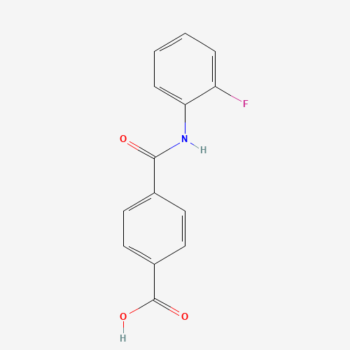 Molecular Structure of 1051184-64-5 (4-[(2-Fluorophenyl)carbamoyl]benzoic acid)