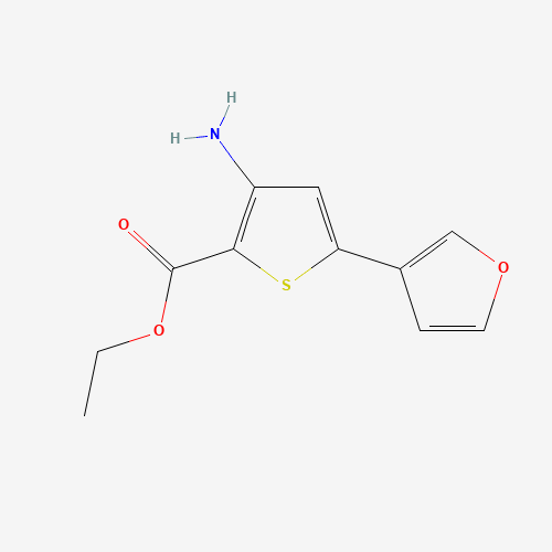 Molecular Structure of 1094398-55-6 (Ethyl 3-amino-5-(3-furanyl)-2-thiophenecarboxylate)
