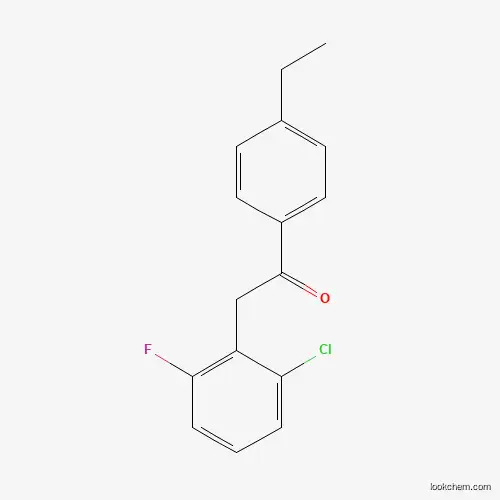 Molecular Structure of 1094417-11-4 (Ethanone, 2-(2-chloro-6-fluorophenyl)-1-(4-ethylphenyl)-)