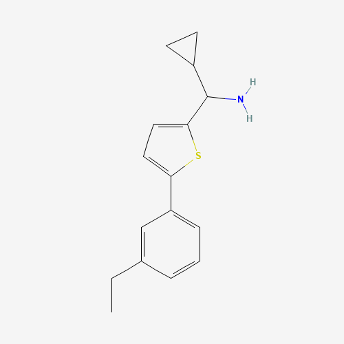 Molecular Structure of 1094417-25-0 (alpha-Cyclopropyl-5-(3-ethylphenyl)-2-thiophenemethanamine)