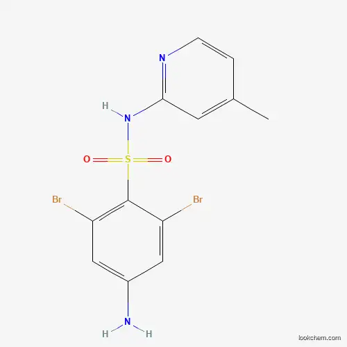Molecular Structure of 1094851-37-2 (4-Amino-2,6-dibromo-N-(4-methyl-2-pyridinyl)benzenesulfonamide)