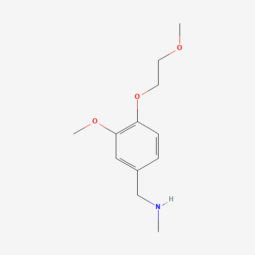 Molecular Structure of 1095240-01-9 (3-Methoxy-4-(2-methoxyethoxy)-N-methylbenzenemethanamine)