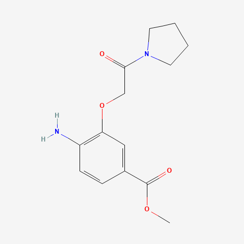 Molecular Structure of 1096863-65-8 (Methyl 4-amino-3-[2-oxo-2-(1-pyrrolidinyl)ethoxy]benzoate)