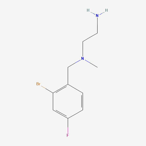 Molecular Structure of 1096873-49-2 (N1-[(2-Bromo-4-fluorophenyl)methyl]-N1-methyl-1,2-ethanediamine)
