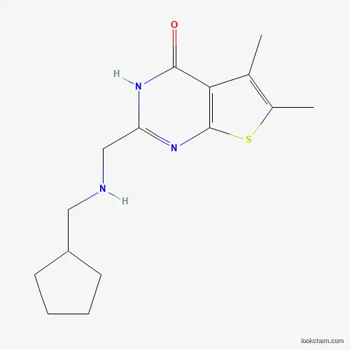 Molecular Structure of 1096892-79-3 (2-[[(Cyclopentylmethyl)amino]methyl]-5,6-dimethylthieno[2,3-d]pyrimidin-4(1H)-one)