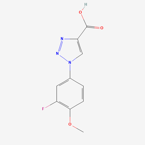 Molecular Structure of 1097032-92-2 (1-(3-fluoro-4-methoxyphenyl)-1H-1,2,3-triazole-4-carboxylic acid)