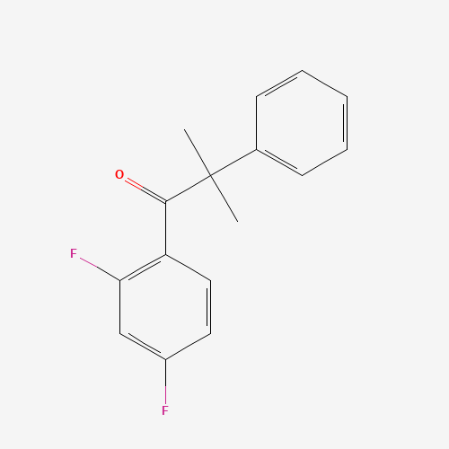 Molecular Structure of 1097034-17-7 (1-Propanone, 1-(2,4-difluorophenyl)-2-methyl-2-phenyl-)