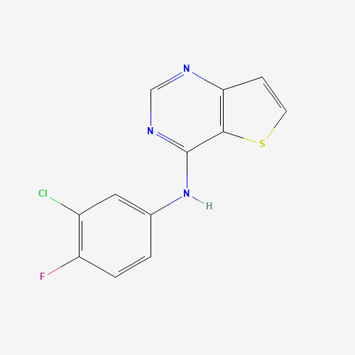 Molecular Structure of 1097040-24-8 (N-(3-chloro-4-fluorophenyl)thieno[3,2-d]pyrimidin-4-amine)