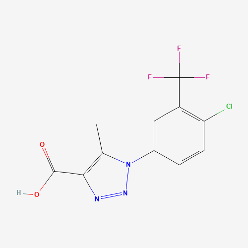 Molecular Structure of 1097050-88-8 (1-[4-chloro-3-(trifluoromethyl)phenyl]-5-methyl-1H-1,2,3-triazole-4-carboxylic acid)