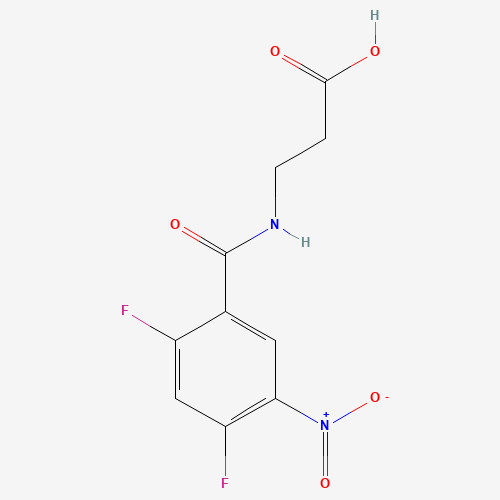 Molecular Structure of 1099107-58-0 (N-(2,4-Difluoro-5-nitrobenzoyl)-beta-alanine)