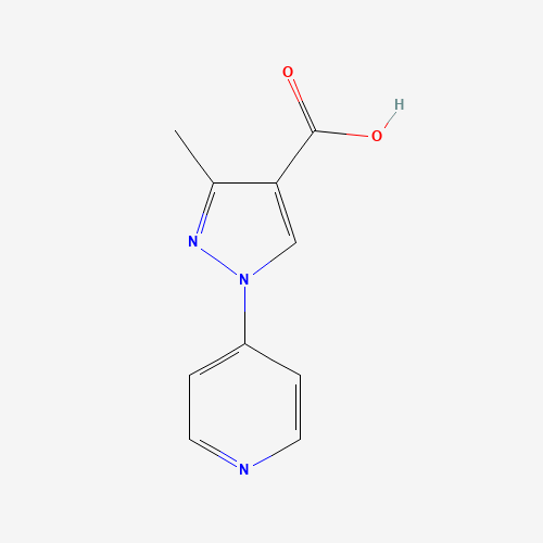 Molecular Structure of 1104279-99-3 (3-Methyl-1-(pyridin-4-YL)-1H-pyrazole-4-carboxylic acid)