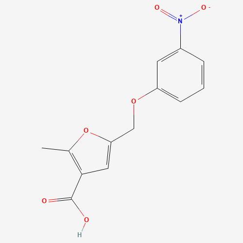 Molecular Structure of 1156113-65-3 (2-Methyl-5-[(3-nitrophenoxy)methyl]-3-furancarboxylic acid)
