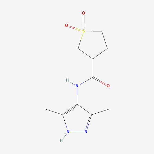 Molecular Structure of 1186602-44-7 (3-Thiophenecarboxamide, N-(3,5-dimethyl-1H-pyrazol-4-yl)tetrahydro-, 1,1-dioxide)