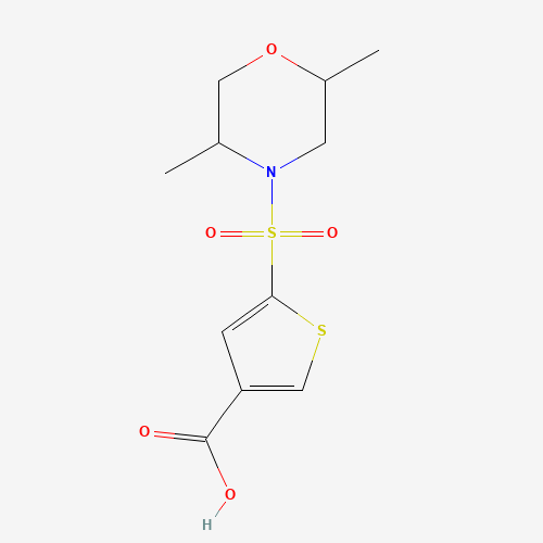 Molecular Structure of 1215922-77-2 (5-[(2,5-Dimethyl-4-morpholinyl)sulfonyl]-3-thiophenecarboxylic acid)