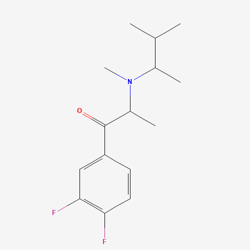 Molecular Structure of 1216072-90-0 (1-Propanone, 1-(3,4-difluorophenyl)-2-[(1,2-dimethylpropyl)methylamino]-)