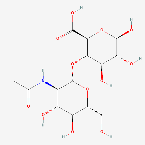 Molecular Structure of 139626-60-1 (4-O-[2-(Acetylamino)-2-deoxy-beta-D-glucopyranosyl]-beta-D-glucopyranuronic acid)