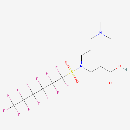 Molecular Structure of 141607-32-1 (N-[3-(Dimethylamino)propyl]-N-[(tridecafluorohexyl)sulfonyl]-beta-alanine)